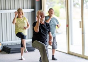senior adults exercising